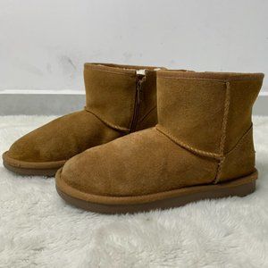 Koolaburra by UGG 1116770 Koola Mini Youth 3 Chestnut Leather Ankle Zip …